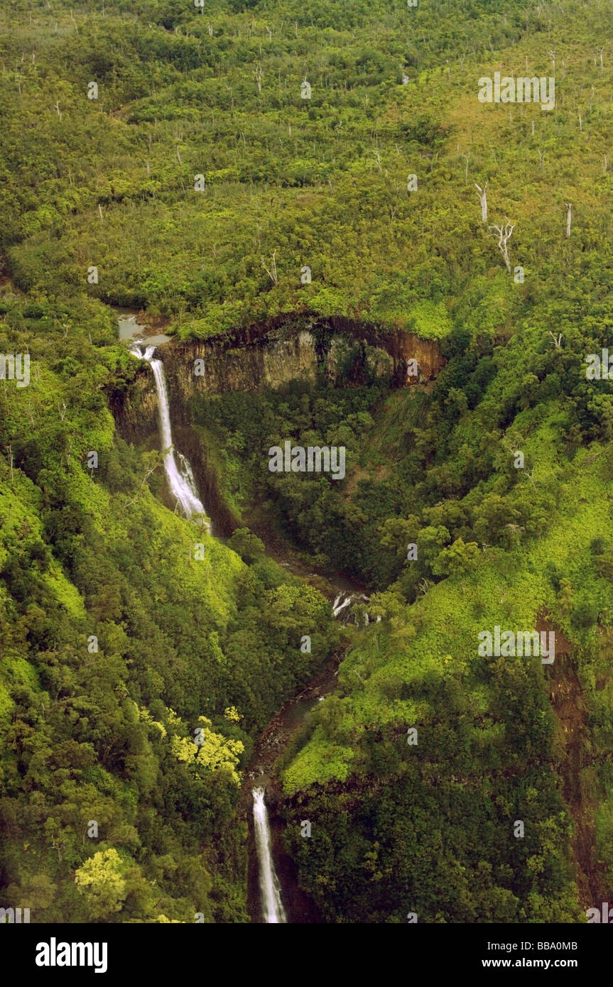 Manawaiopuna 'Parque Jurásico' cae Kauai HI Foto de stock
