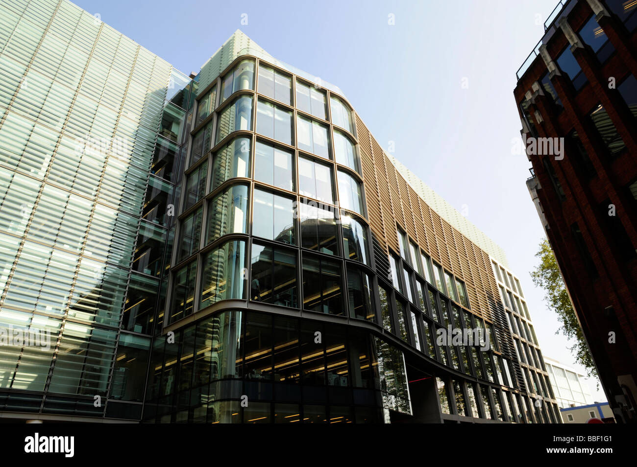 La construcción de la ciudad de Londres y moderno bloque de oficinas Foto de stock