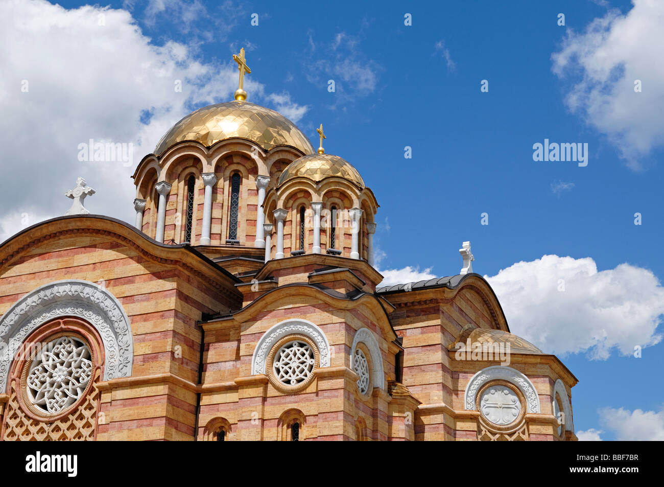 En el centro de la Iglesia ortodoxa de Banja Luka, Bosnia Herzegovina Foto de stock
