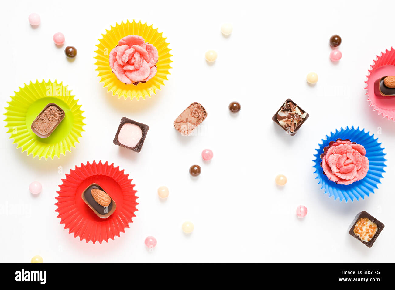 Chocolates y Dulces. Foto de stock