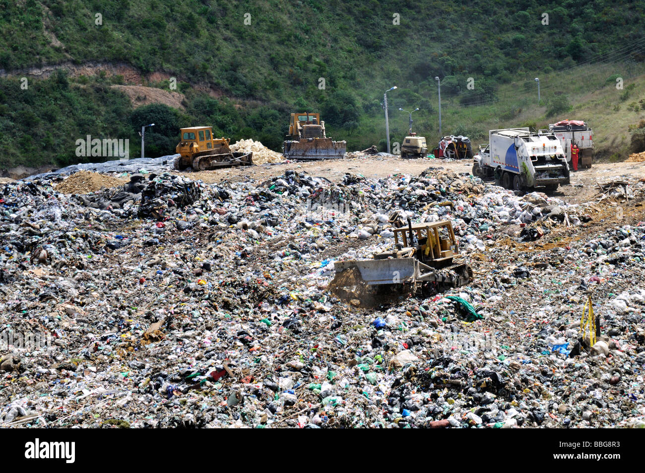 Vertedero de basura, en Bogotá, Colombia, Sur America Foto de stock