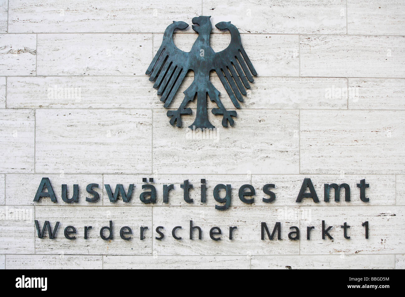Auswaertiges Amt, Foreign Office, Werderscher Markt 1, Berlín, Alemania, Europa Foto de stock