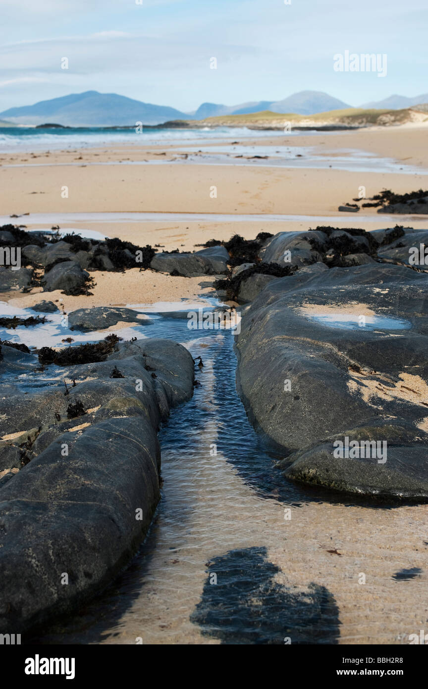 Playa de Traigh Lar, South Harris, Hébridas Exteriores, Escocia Foto de stock