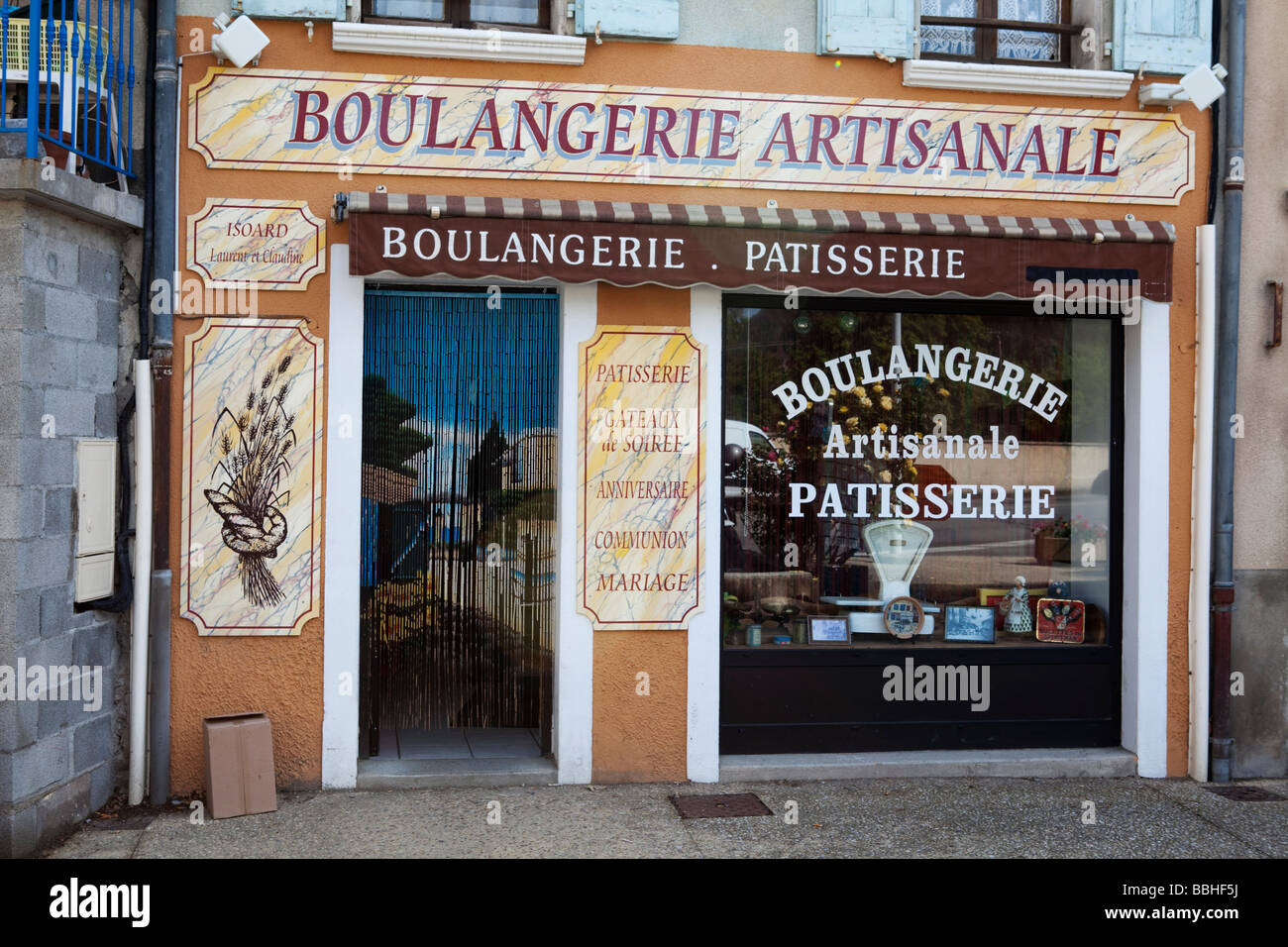 BOULANGERIE francesa - Panadería Pastelería casa Foto de stock