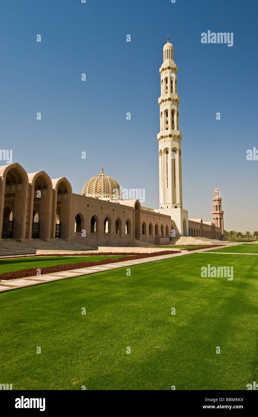 Los sultanes Mezquita Qaboos Muscat, Omán Foto de stock