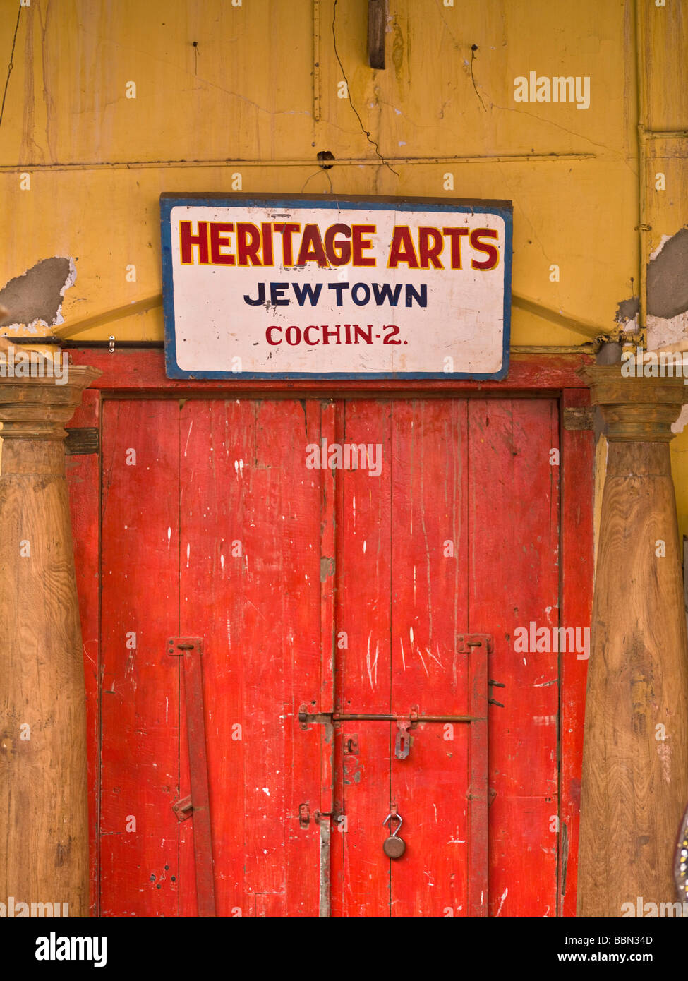 Jewtown,Cochin, Kerala, India;Arte Herencia escaparates Foto de stock