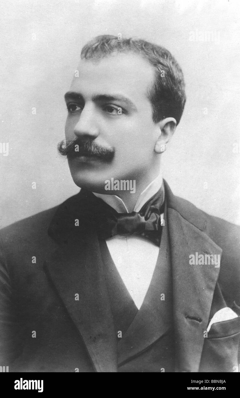 Giordano, Umberto, 28.8.1867 - 12.11.1948, compositor italiano, retrato, Foto de stock