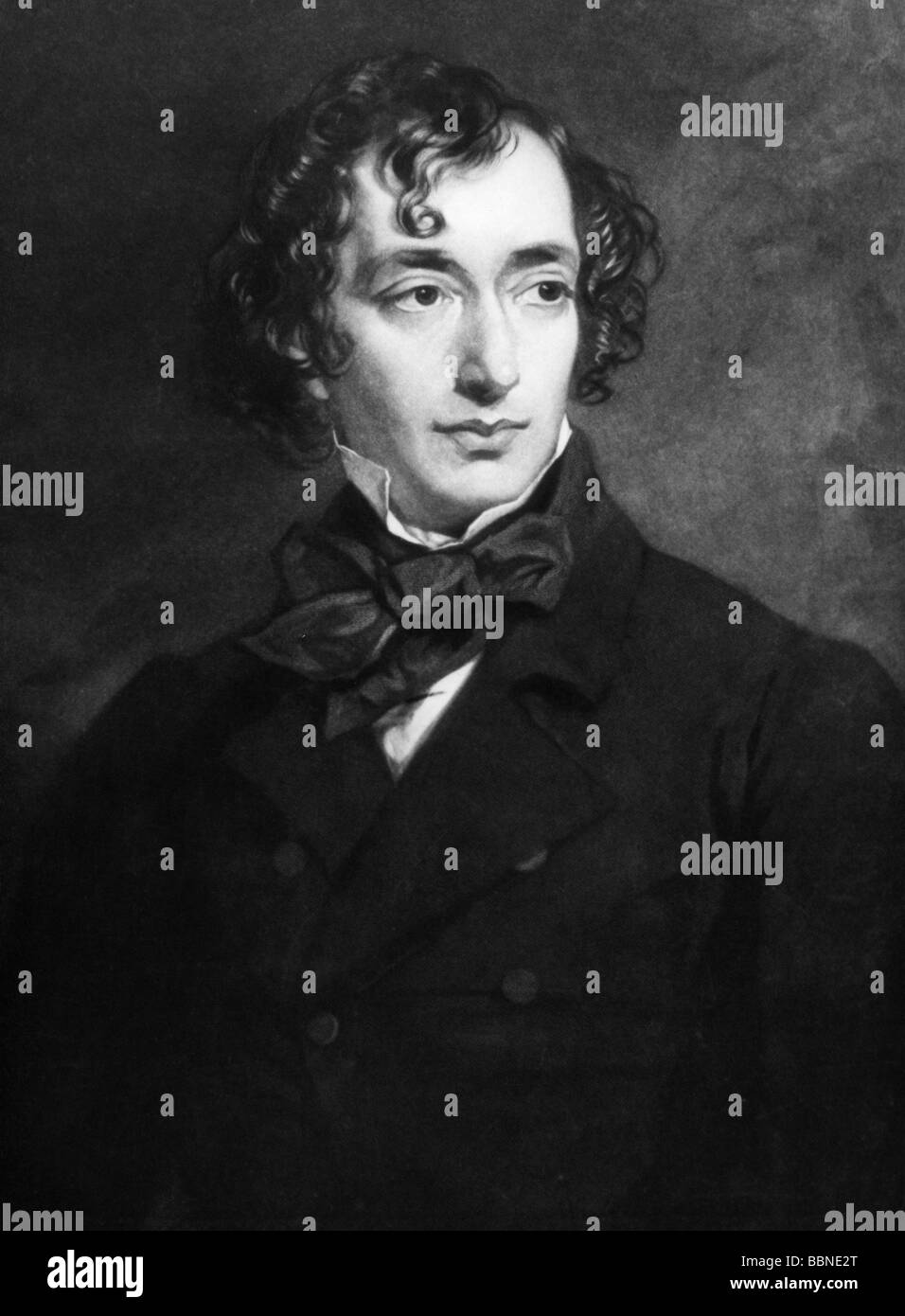 Disraeli, Benjamín, primer conde de Beaconsfield, 21.12.1804 - 19.4.1881, político británico, de media longitud, grabado por Zobel después de pintar por Grant, , Foto de stock