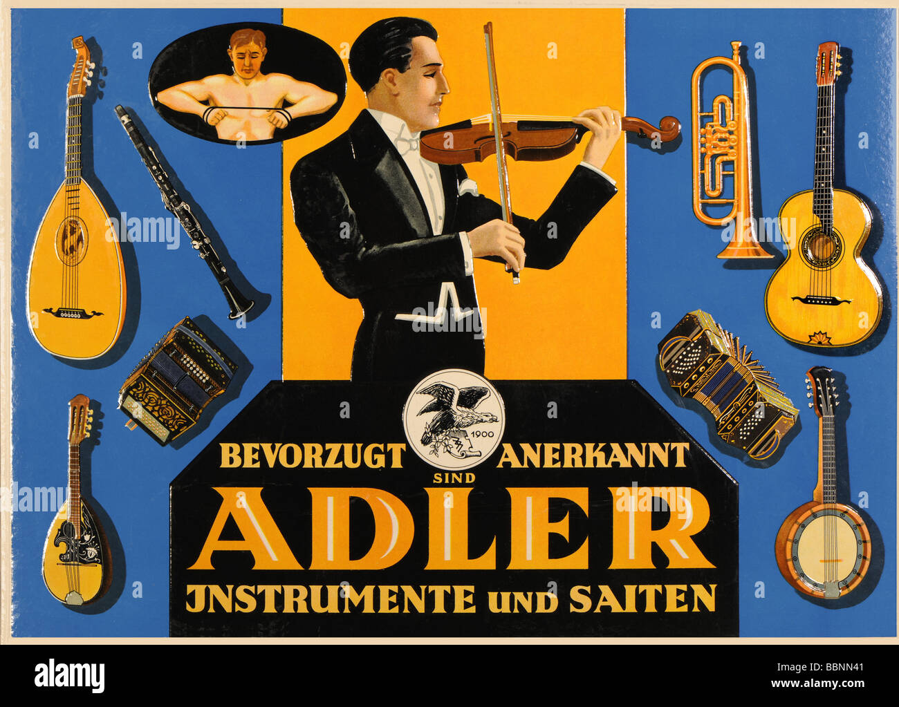 Publicidad, Adler instrumentos de música, Alemania, alrededor de 1929 Fotografía de -