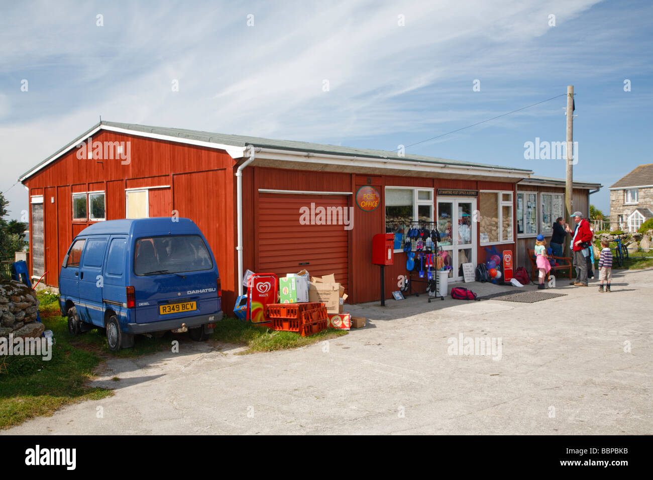 St Martin's oficina de correos y tienda general Isles of Scilly Foto de stock