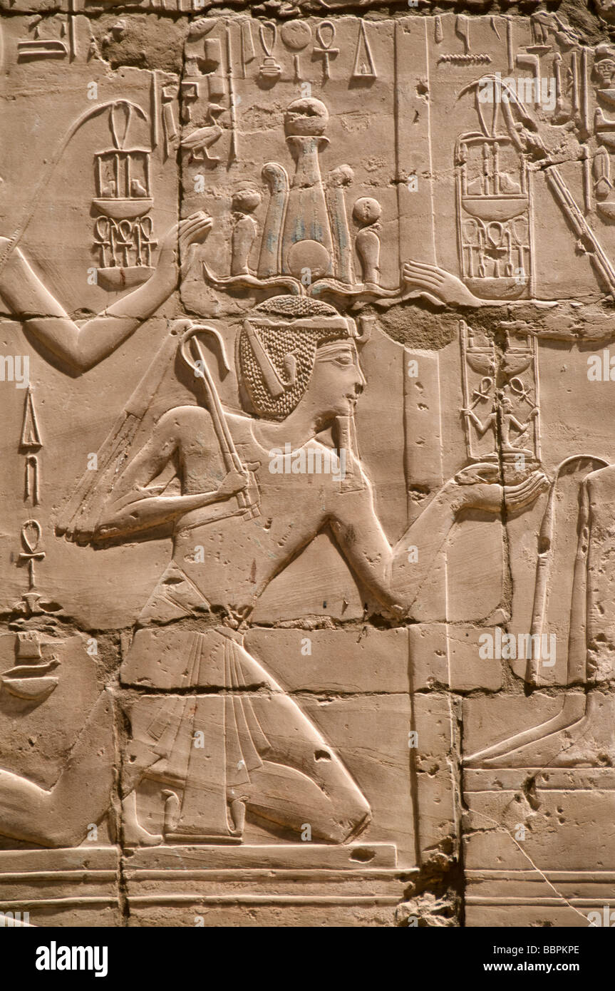 Templo de Karnak Luxor Egipto Khonso Amon Ra Foto de stock