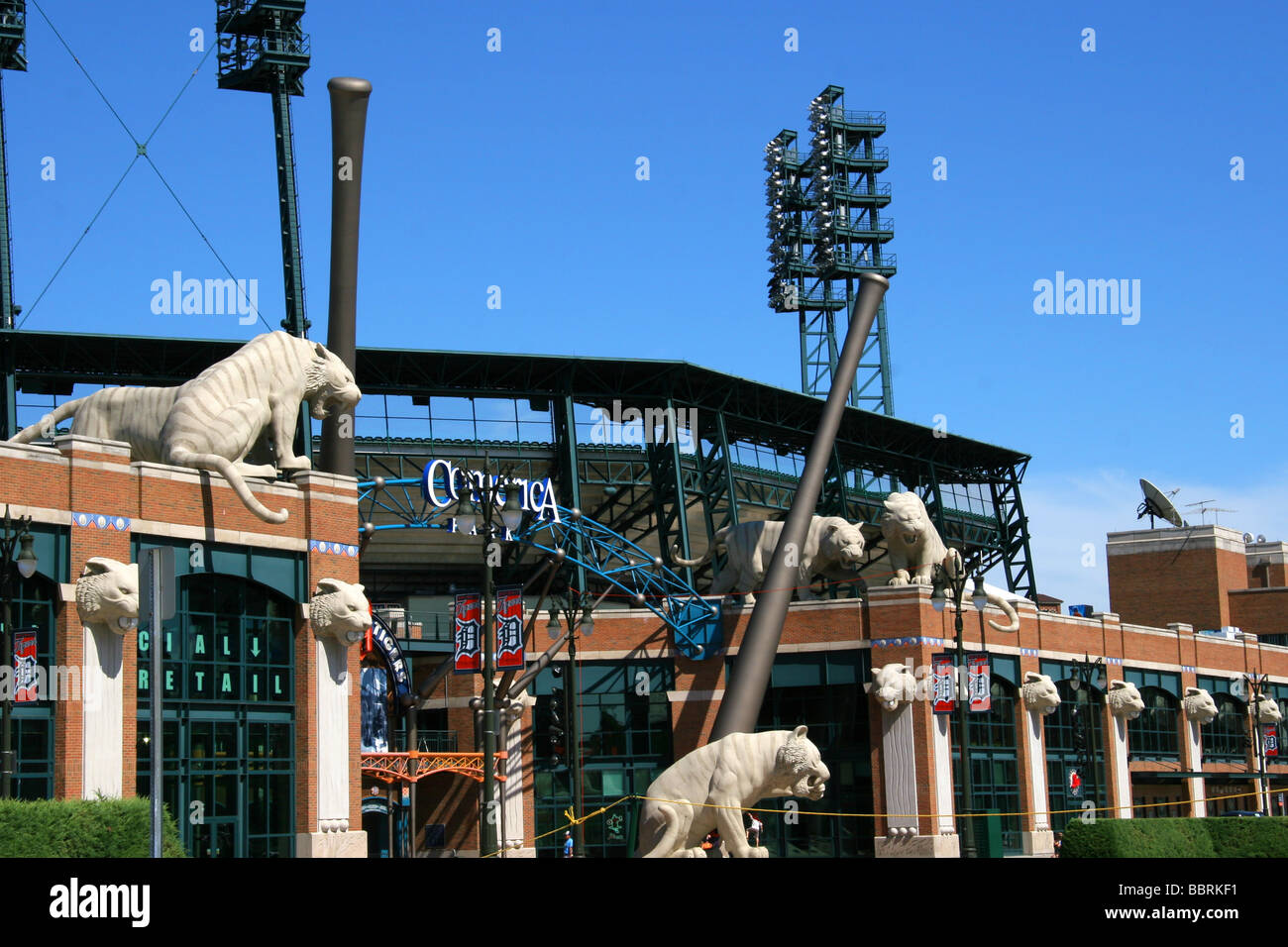Tiger Stadium hogar del equipo de béisbol de los Tigres de Detroit en el  centro de Detroit, Michigan, EE.UU Fotografía de stock - Alamy
