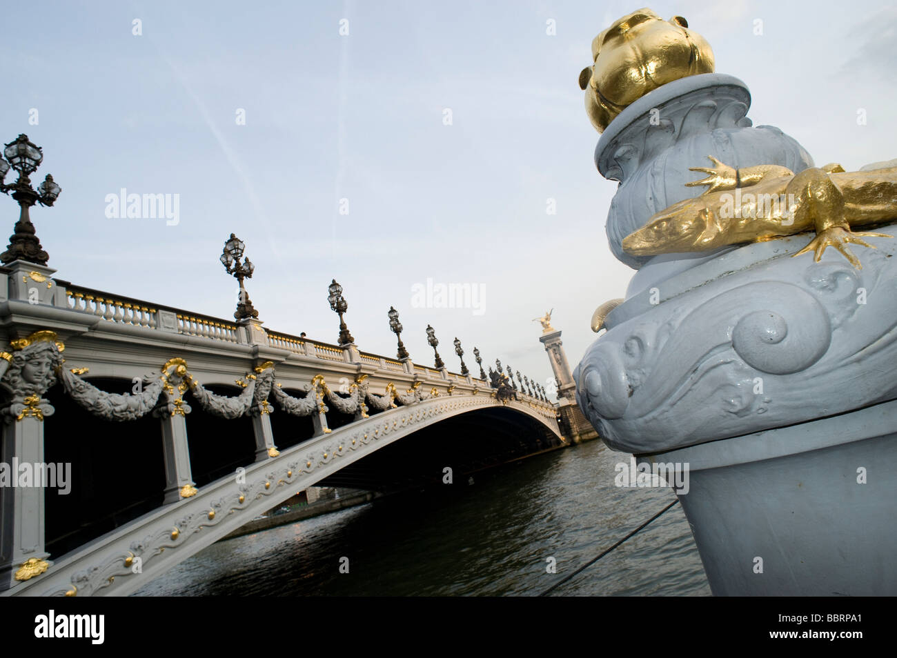 Paris Pont Alexandre III Foto de stock
