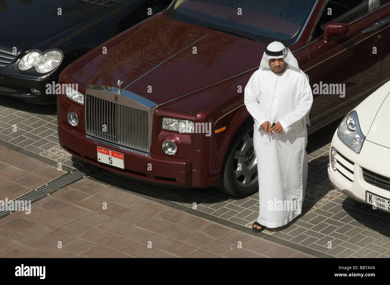 Dubai Rolls Royce de la familia Al Maktum Foto de stock