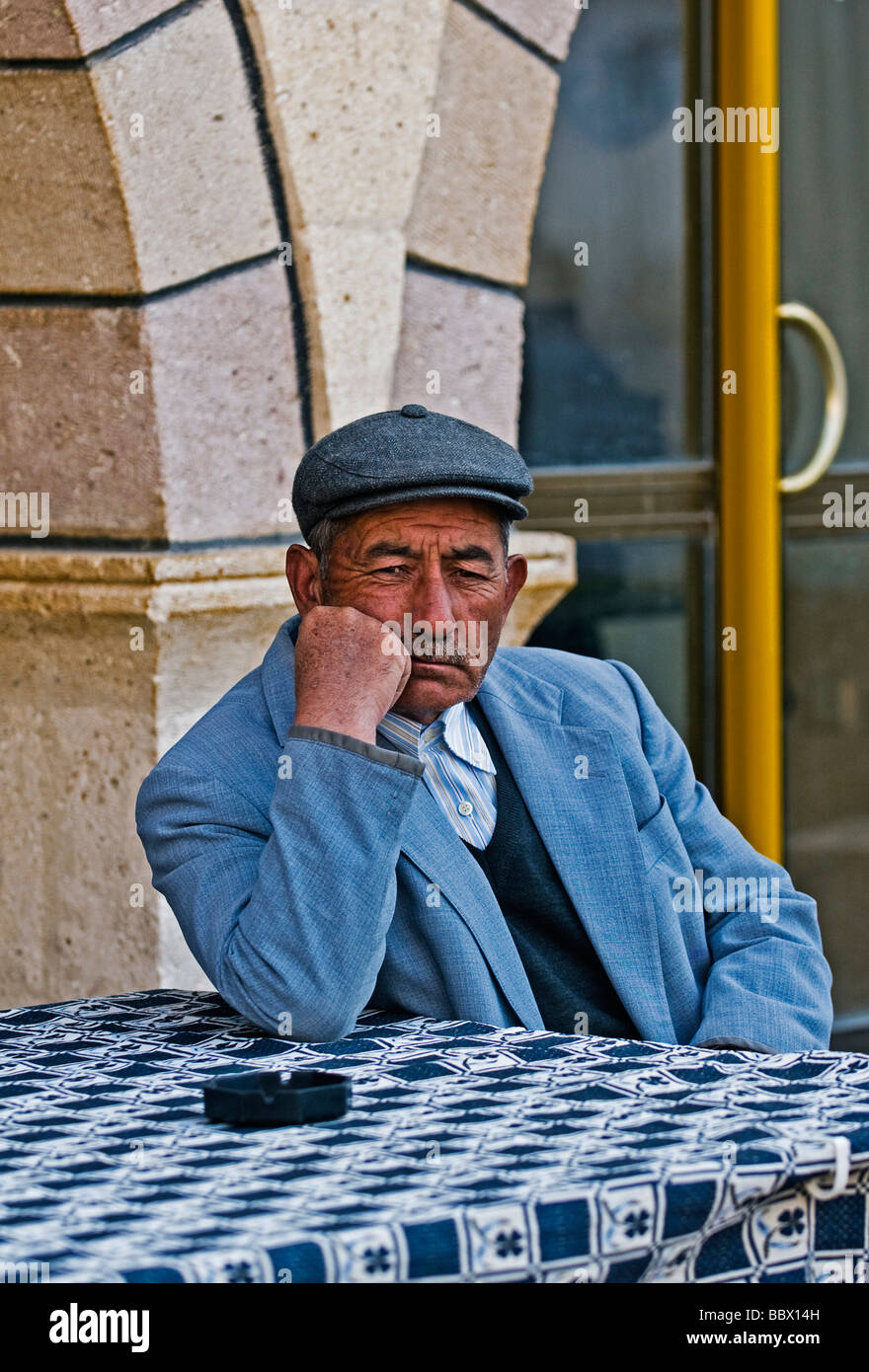 Ankara, Turquía Abril 2008 Retrato del viejo hombre turco Foto de stock
