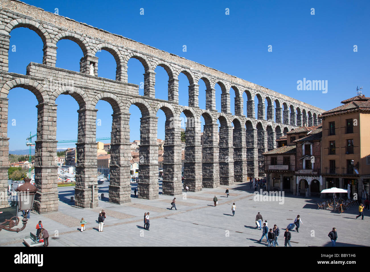Acueducto de Segovia, acueducto romano, Segovia, España Foto de stock