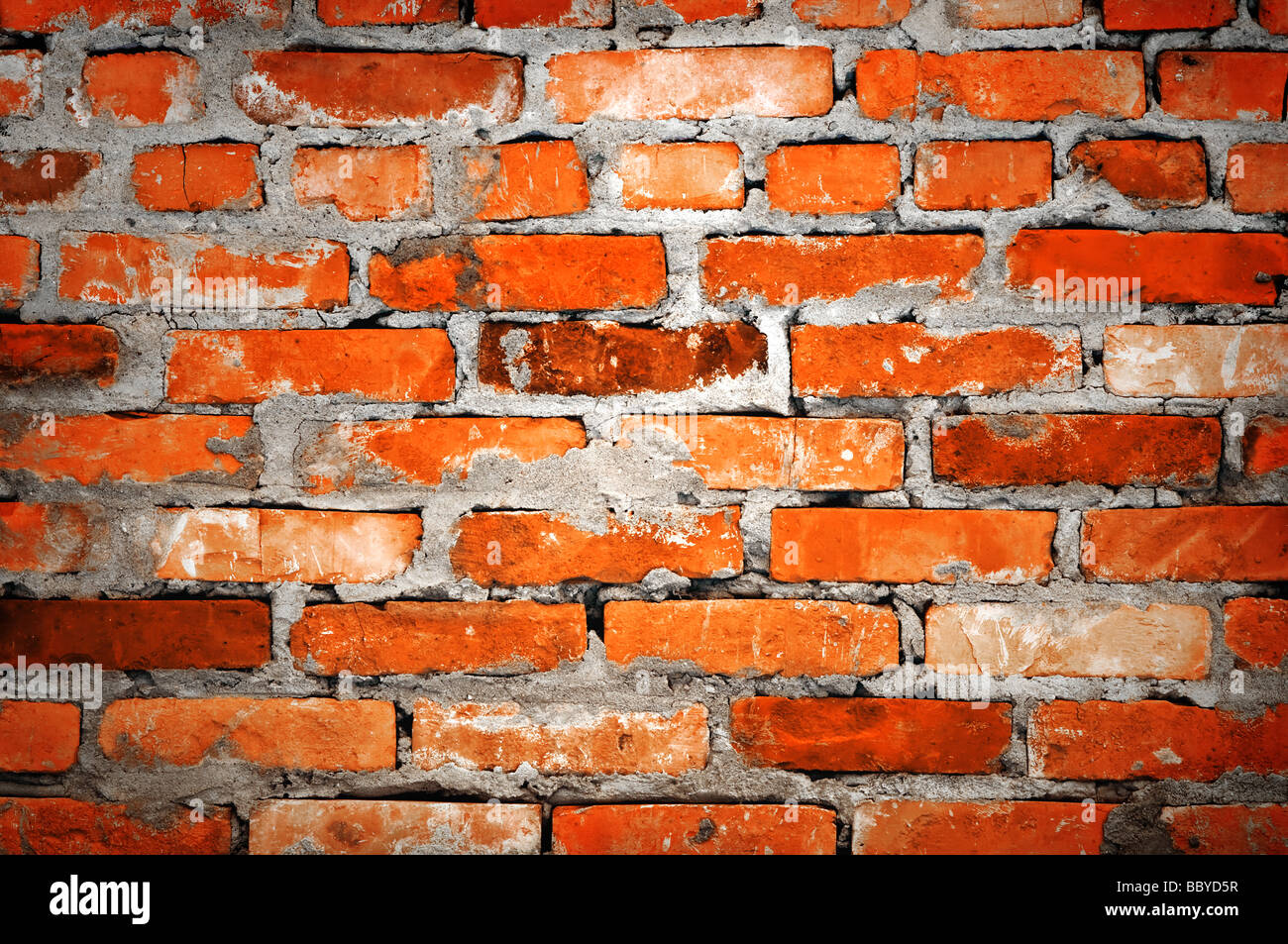 Pared de ladrillo closeup Foto de stock