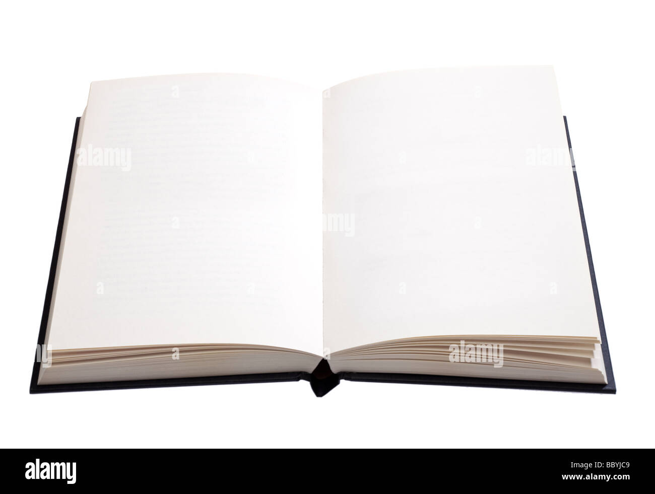 Libro Abierto, con páginas en blanco blanco - Cortar Foto de stock