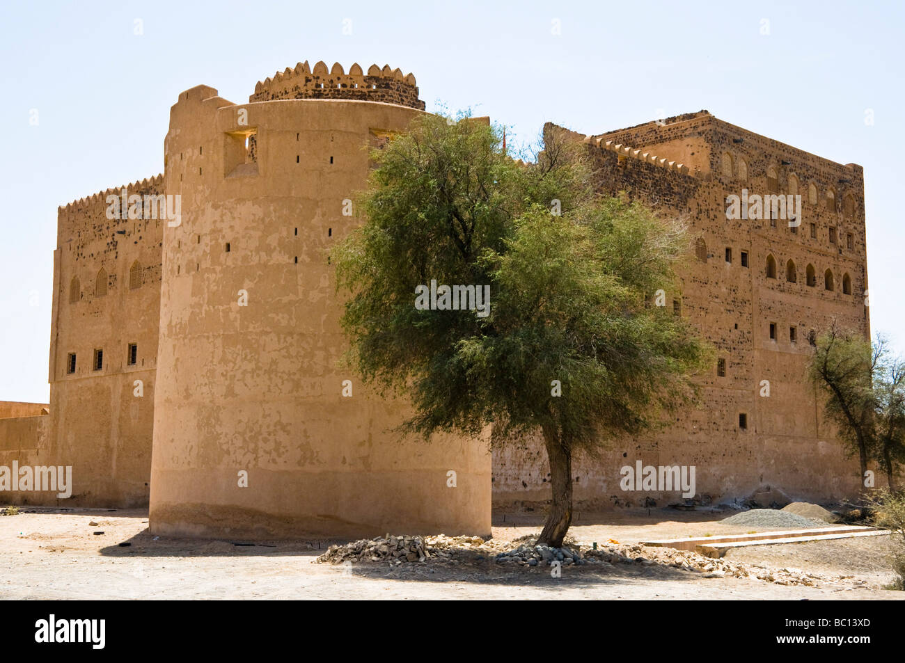 Jabrin Castillo región Dakhiliyah al Sultanato de Omán Foto de stock