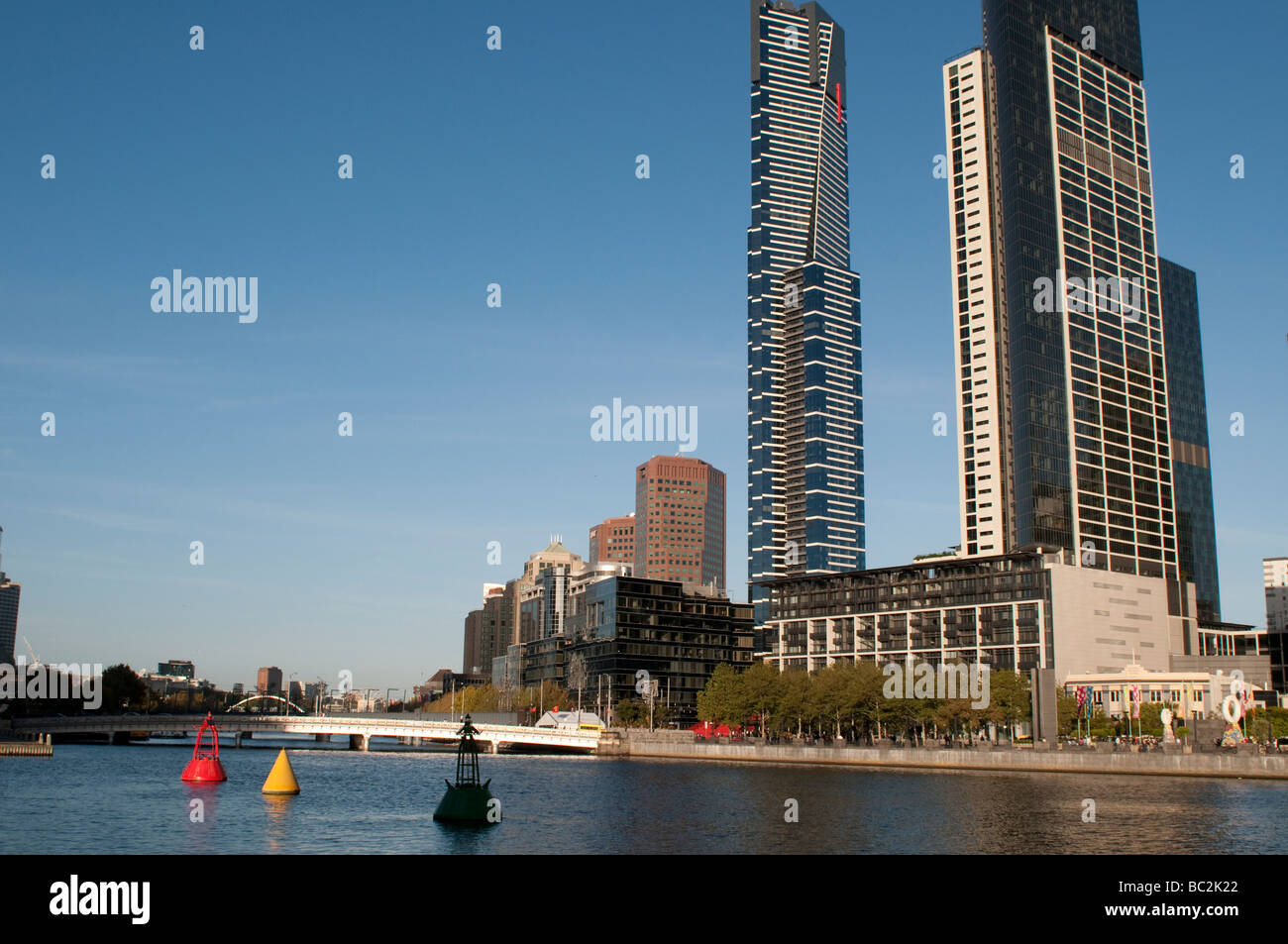 Edificios altos de Southbank, Melbourne, Victoria, Australia Foto de stock