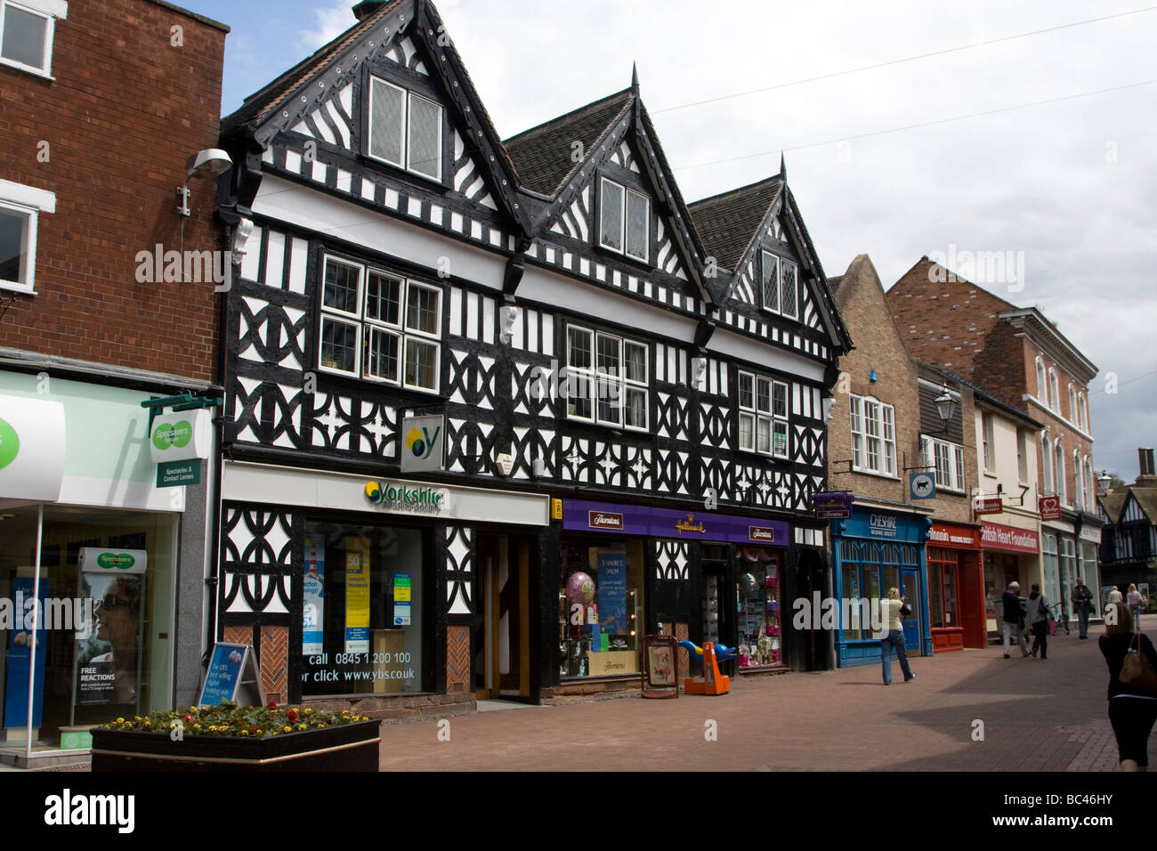 El centro de la ciudad de mercado de Nantwich Cheshire Inglaterra GB Foto de stock