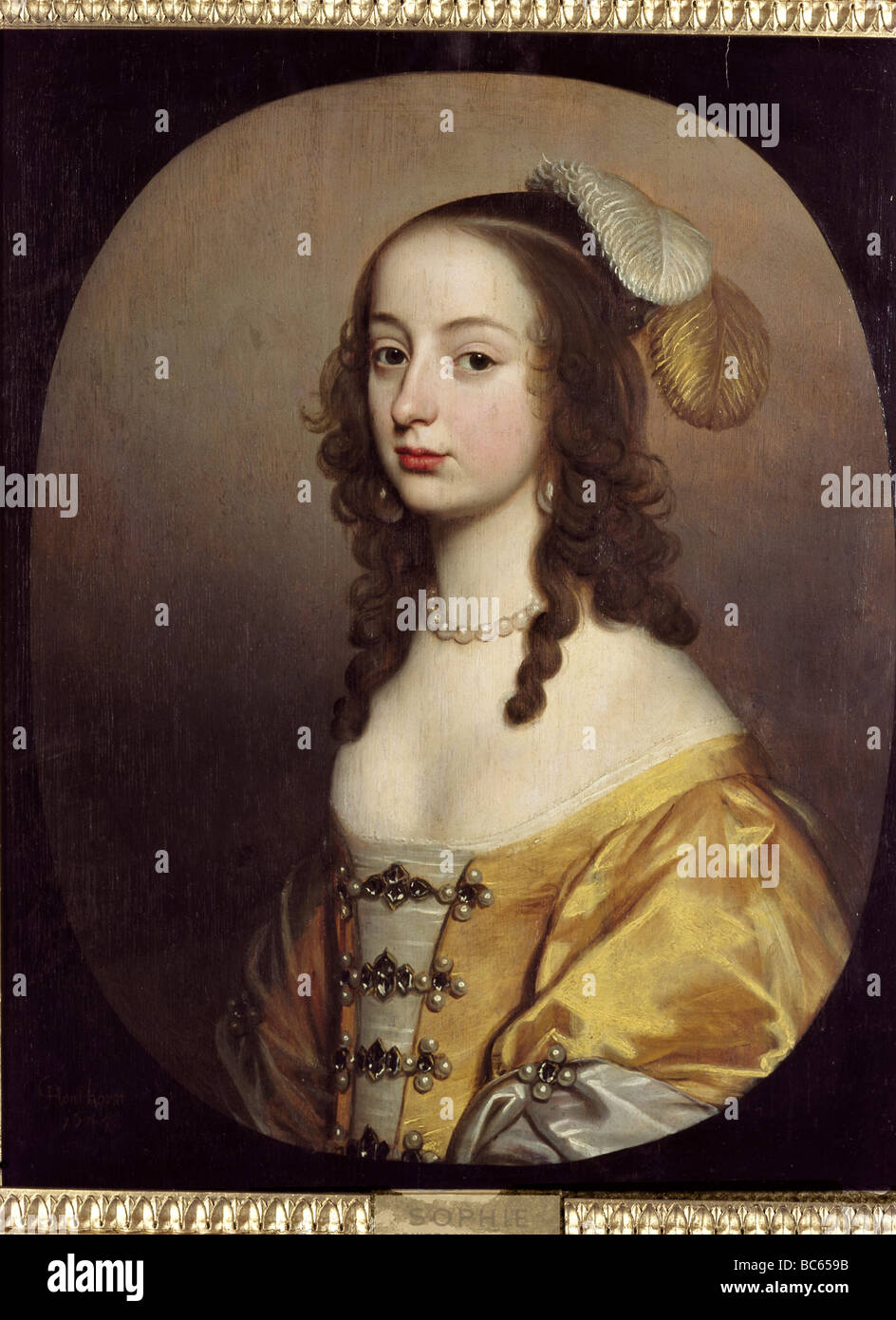 Sophia, 13.10.1630 - 8.4.1714, Electress consorte de Hannover 28.12.1692 - 23.1.1698, retrato, pintura, circa 1650, Copyright del artista no ha de ser borrado Foto de stock