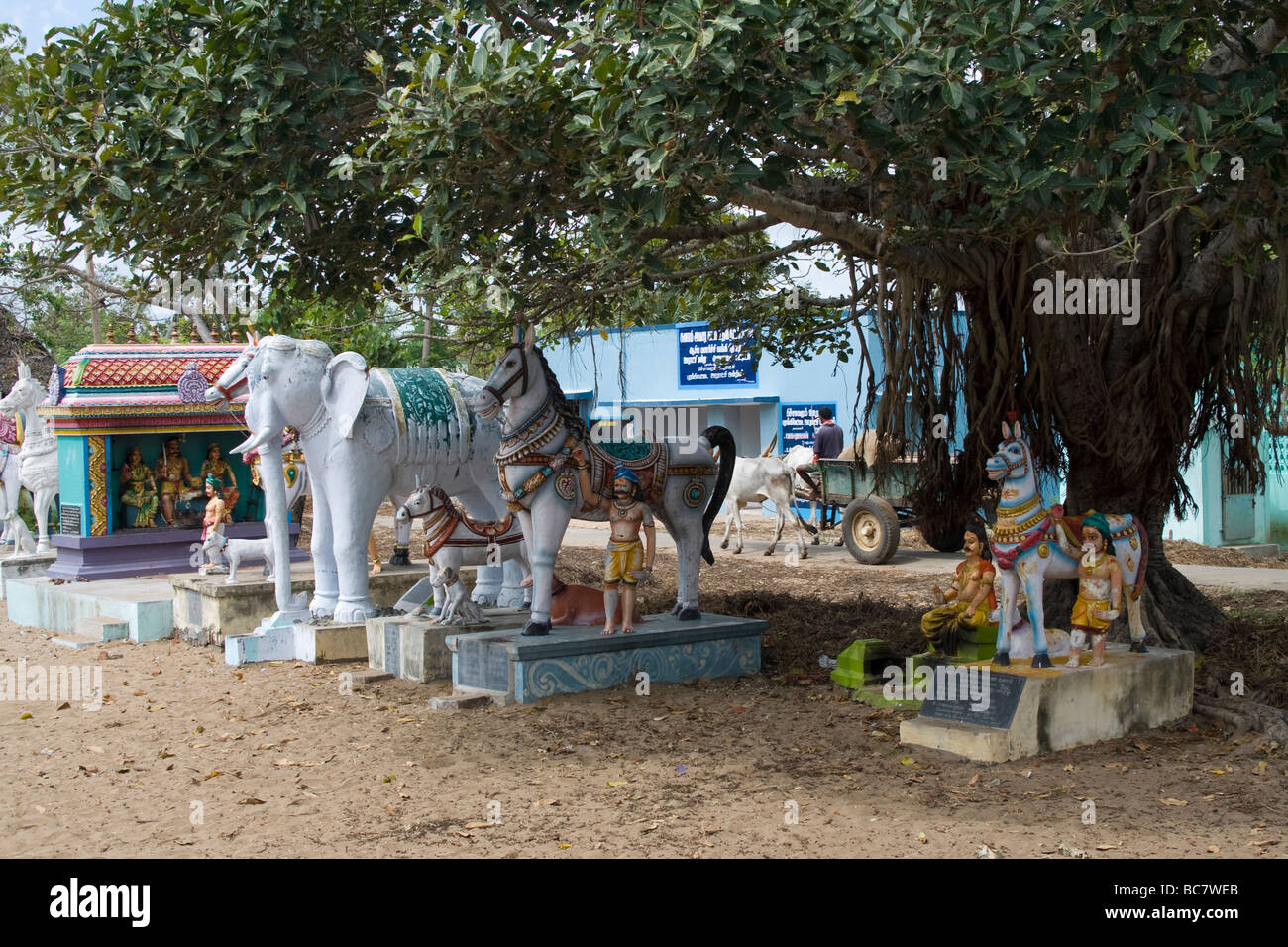 AYYANAR tradicional en el templo del distrito de Cuddalore, en Tamil