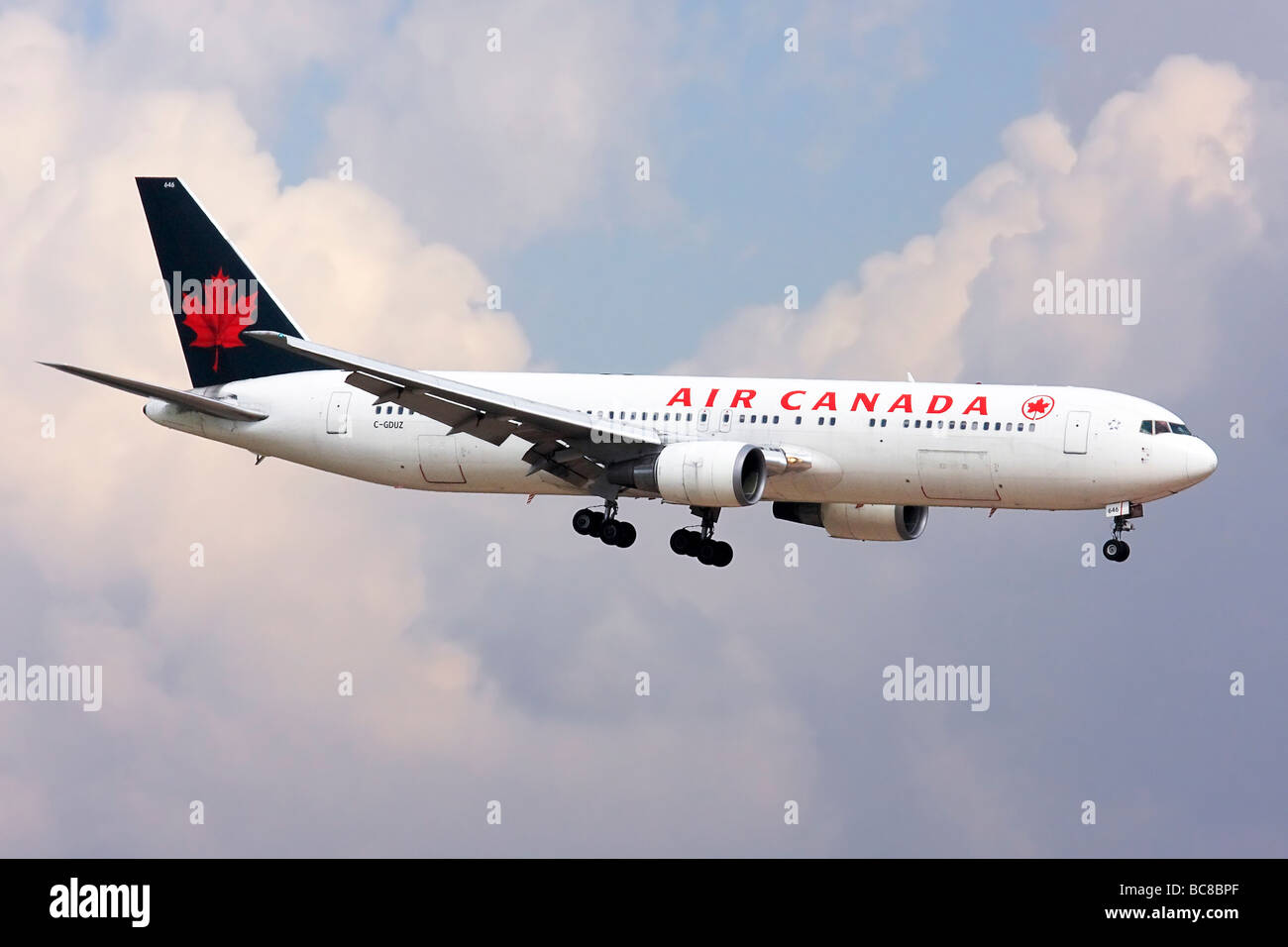 Air Canada vuelo comercial Foto de stock