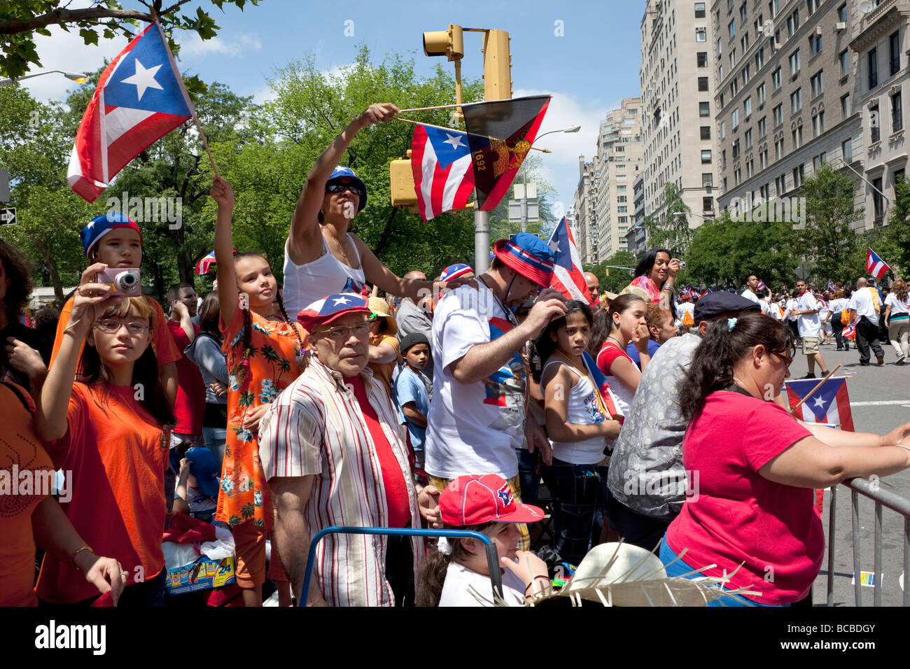 El desfile del Día de Puerto Rico anual en 5th Avenue Foto de stock
