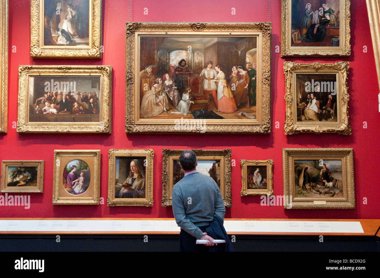 Pinturas en el Victoria and Albert Museum, Londres, Inglaterra, Reino Unido. Foto de stock