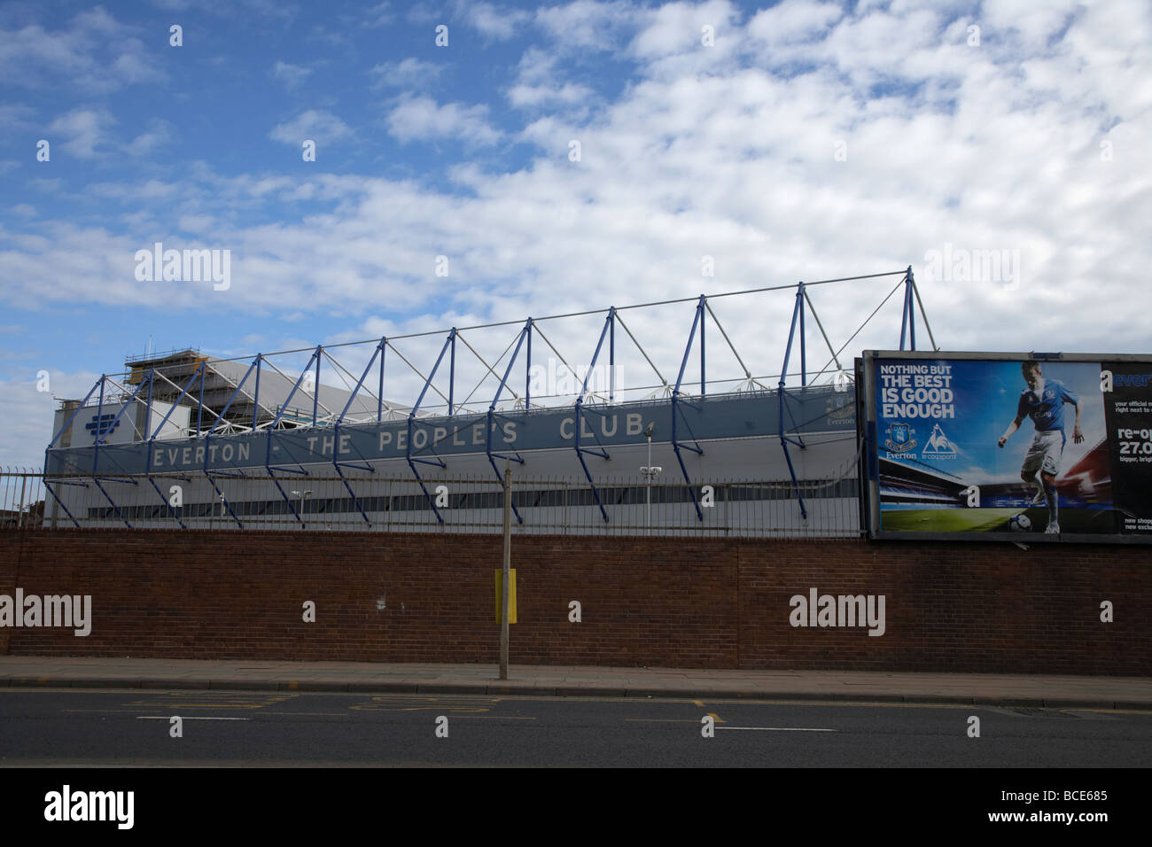 Estadio de fútbol Goodison Park casa de Everton FC Liverpool Merseyside England Reino Unido Foto de stock