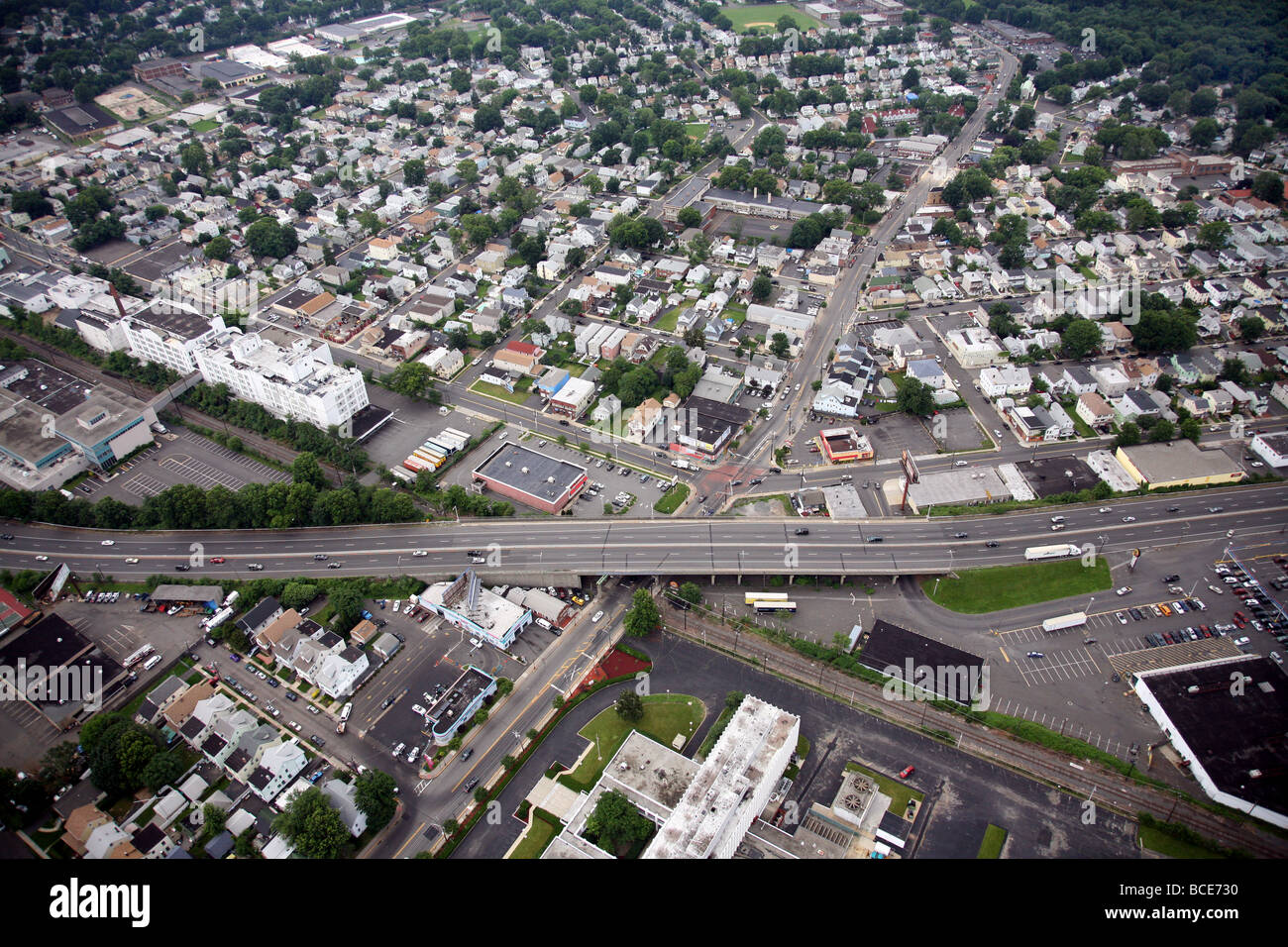 Foto aérea de Hillside, NJ New Jersey Union County USA, América, Estados Unidos Foto de stock