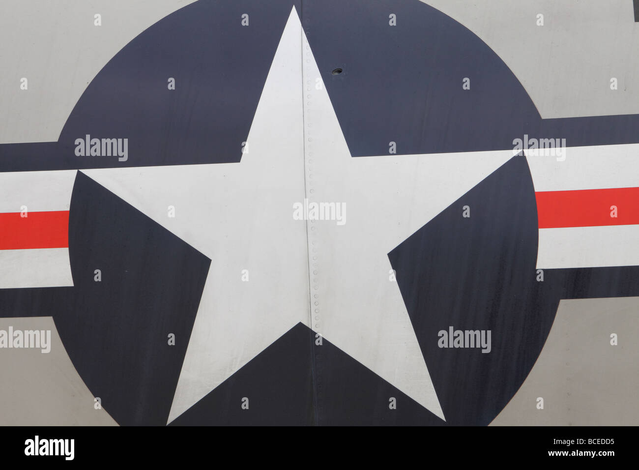 Nosotros USAF US Navy militar americana, símbolo roundel star y bar Foto de stock