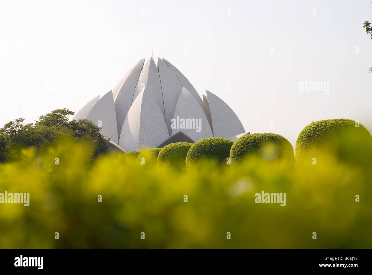 Casa de culto Bahai o templo del loto de Nueva Delhi, India. Foto de stock