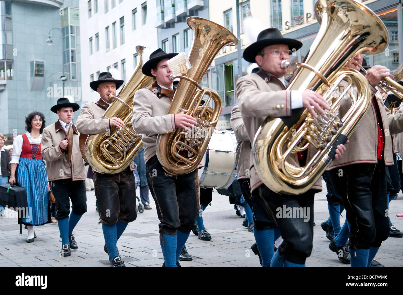 Viena, Austria - banda austriaca en el Stephansdom en Viena, Austria. Foto de stock