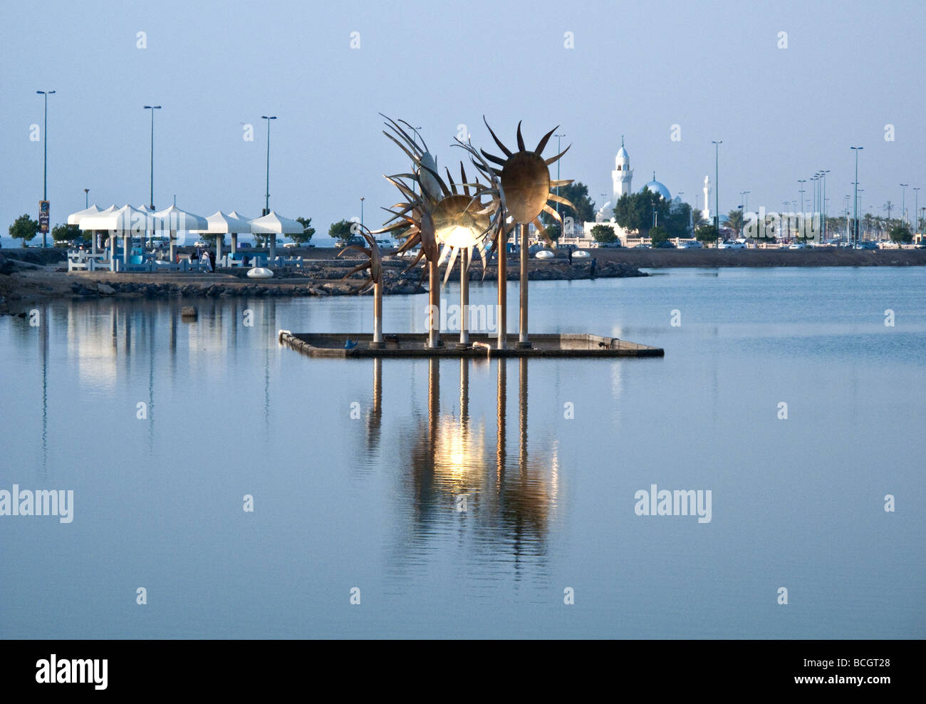 Un monuent Jeddah en la zona de Corniche Foto de stock