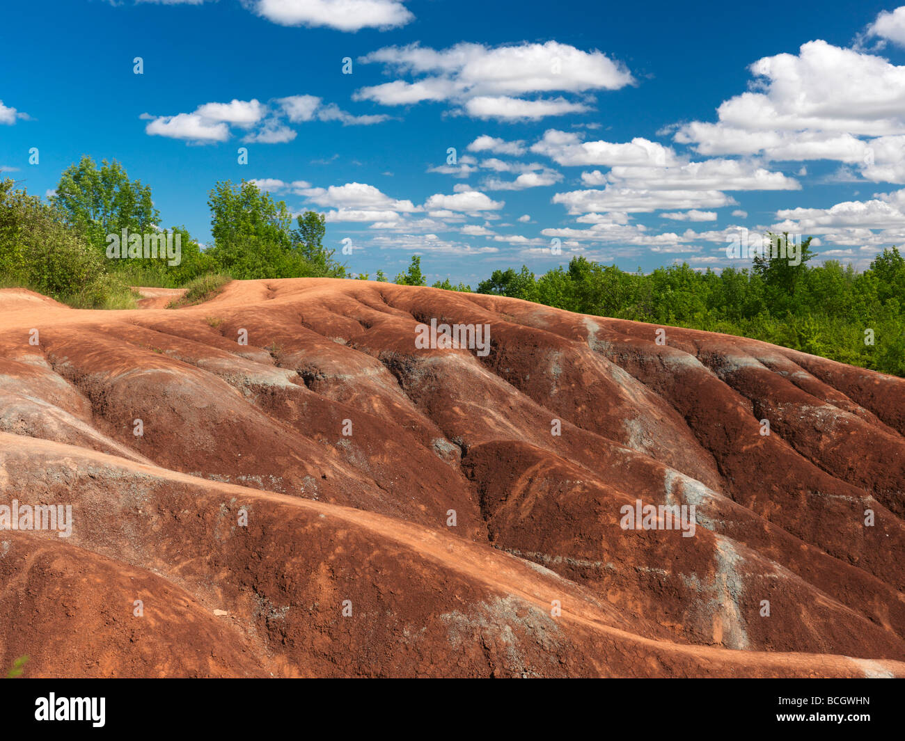 Cheltenham Badlands Ontario Canadá verano Scénic Foto de stock