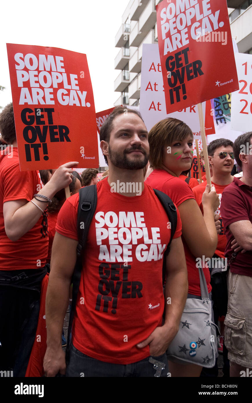 Marcha del Orgullo Gay en Londres el verano Foto de stock