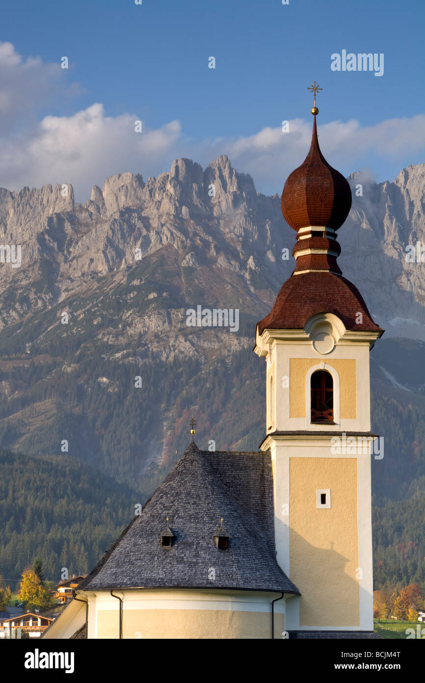 Vamos, Wilder Kaiser Montañas, Tirol, Austria Foto de stock