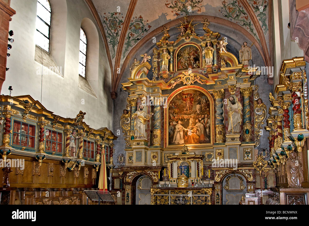 Alemán Alemania Nordeifel claustro monasterio abadía Foto de stock