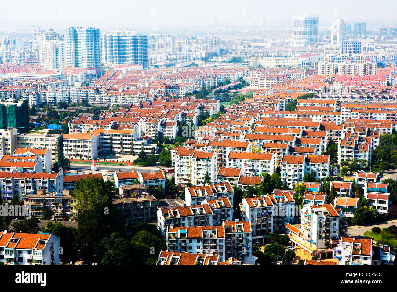 Vista de la ciudad de Hefei, provincia de Anhui, China Foto de stock