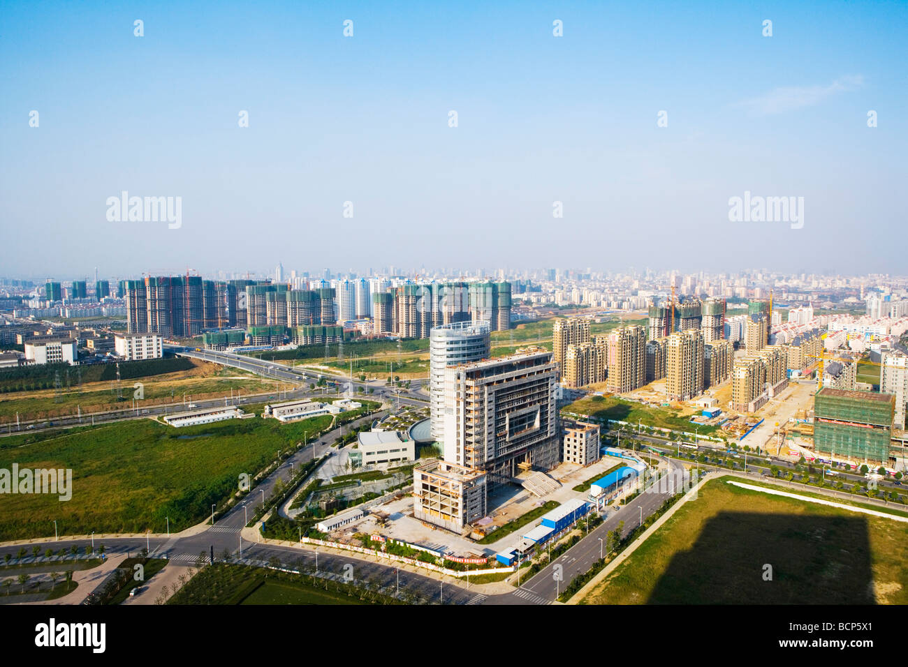 Vista de la ciudad de Hefei, provincia de Anhui, China Foto de stock