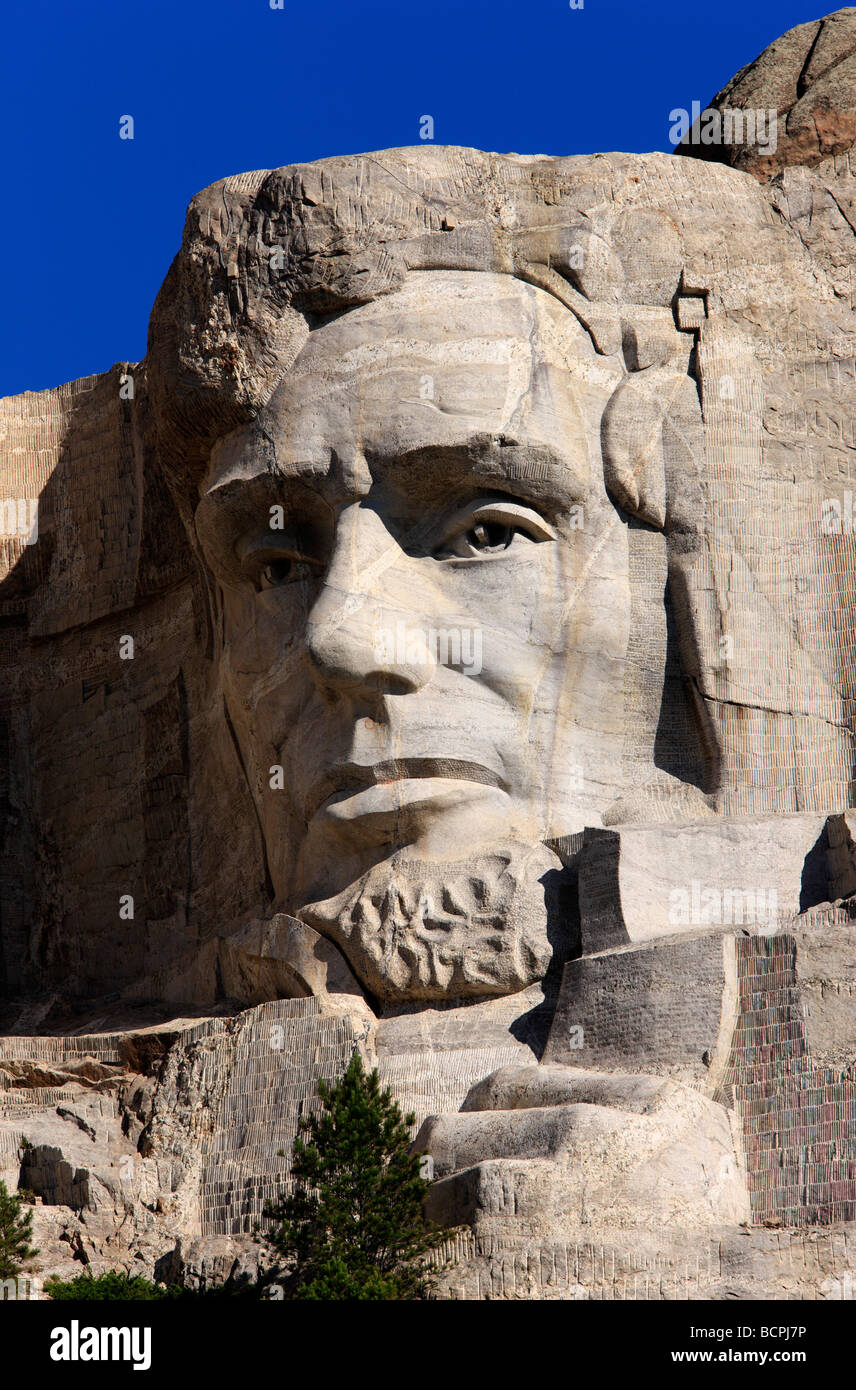 Monte Rushmore - Abraham Lincoln Foto de stock