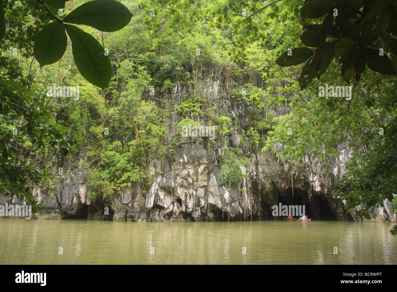 Río Subterráneo, Sabang, Filipinas la UNESCO Sitio nueva séptima maravilla del mundo. Foto de stock