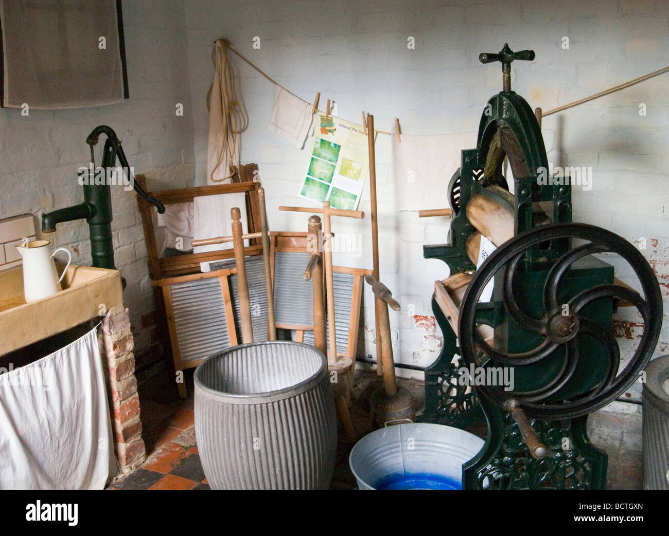 En el interior del Museo Casa Natal de DH Lawrence en Eastwood, Nottinghamshire Inglaterra Foto de stock