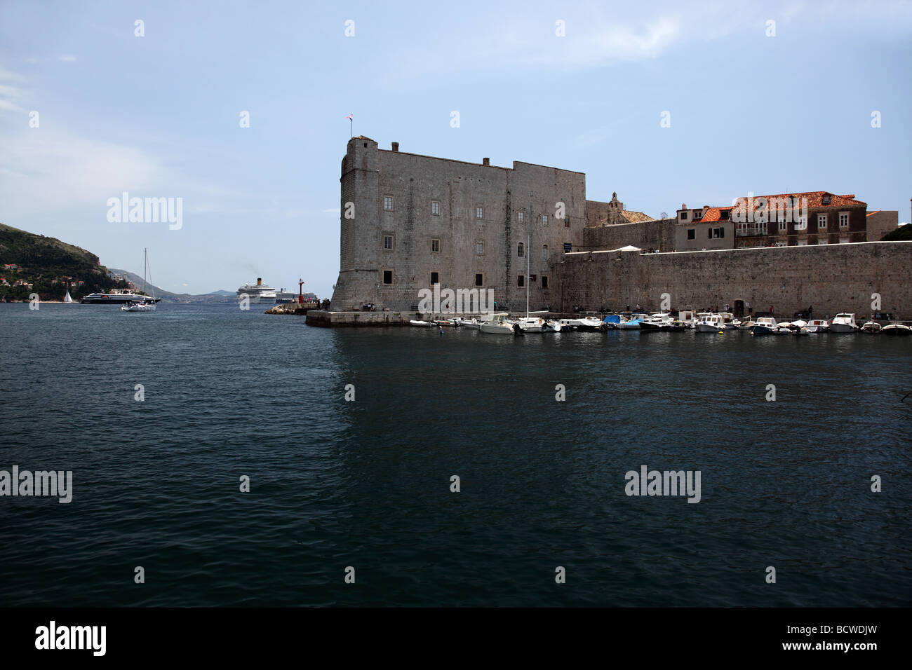 El puerto de Dubrovnik, Croacia Foto de stock
