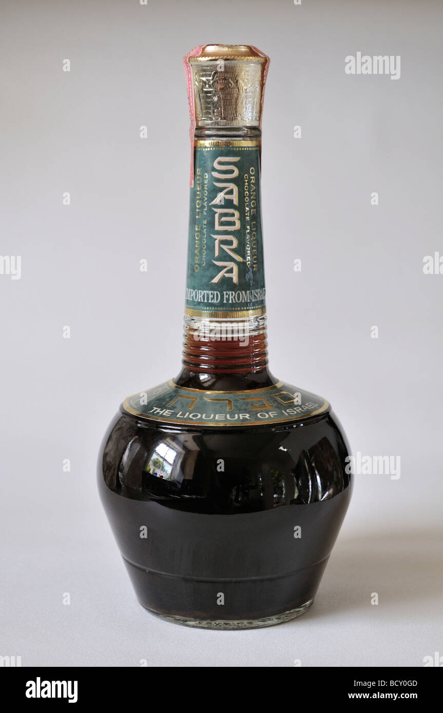 Botella de licor israelí, Sabra Foto de stock