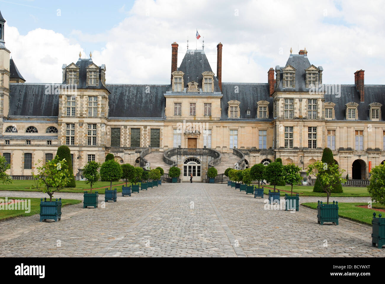 Francia El Palacio Real De Fontainebleau Fotografia De Stock Alamy