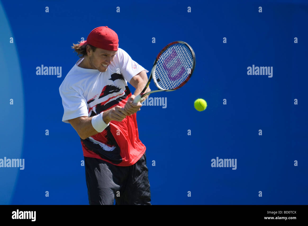 Aegon International Tennis Tournament Eastbourne East Sussex Lunes 15 de junio de 2009 Robert Kendrick de EE.UU. Foto de stock