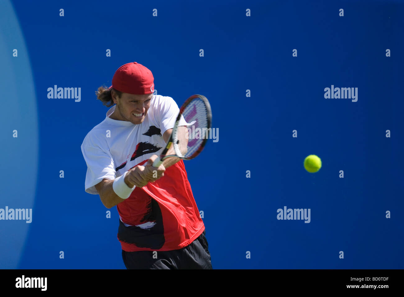 Aegon International Tennis Tournament Eastbourne East Sussex Lunes 15 de junio de 2009 Robert Kendrick de EE.UU. Foto de stock